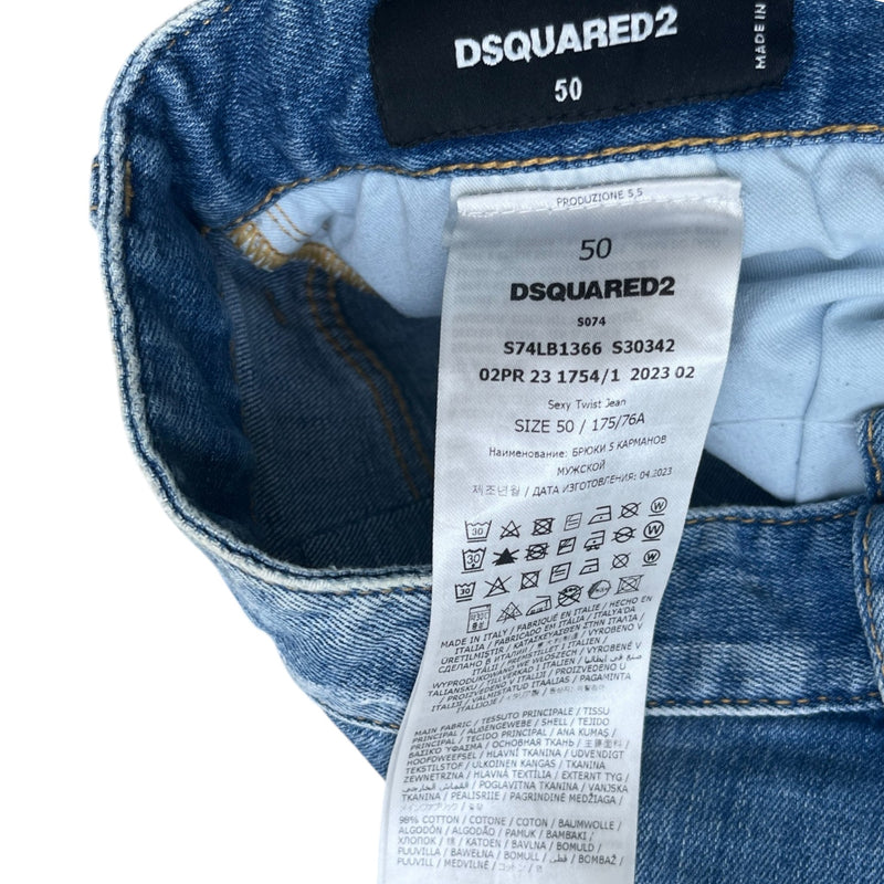 Men's Cool Guy Distressed Jeans Blue Size L / W34