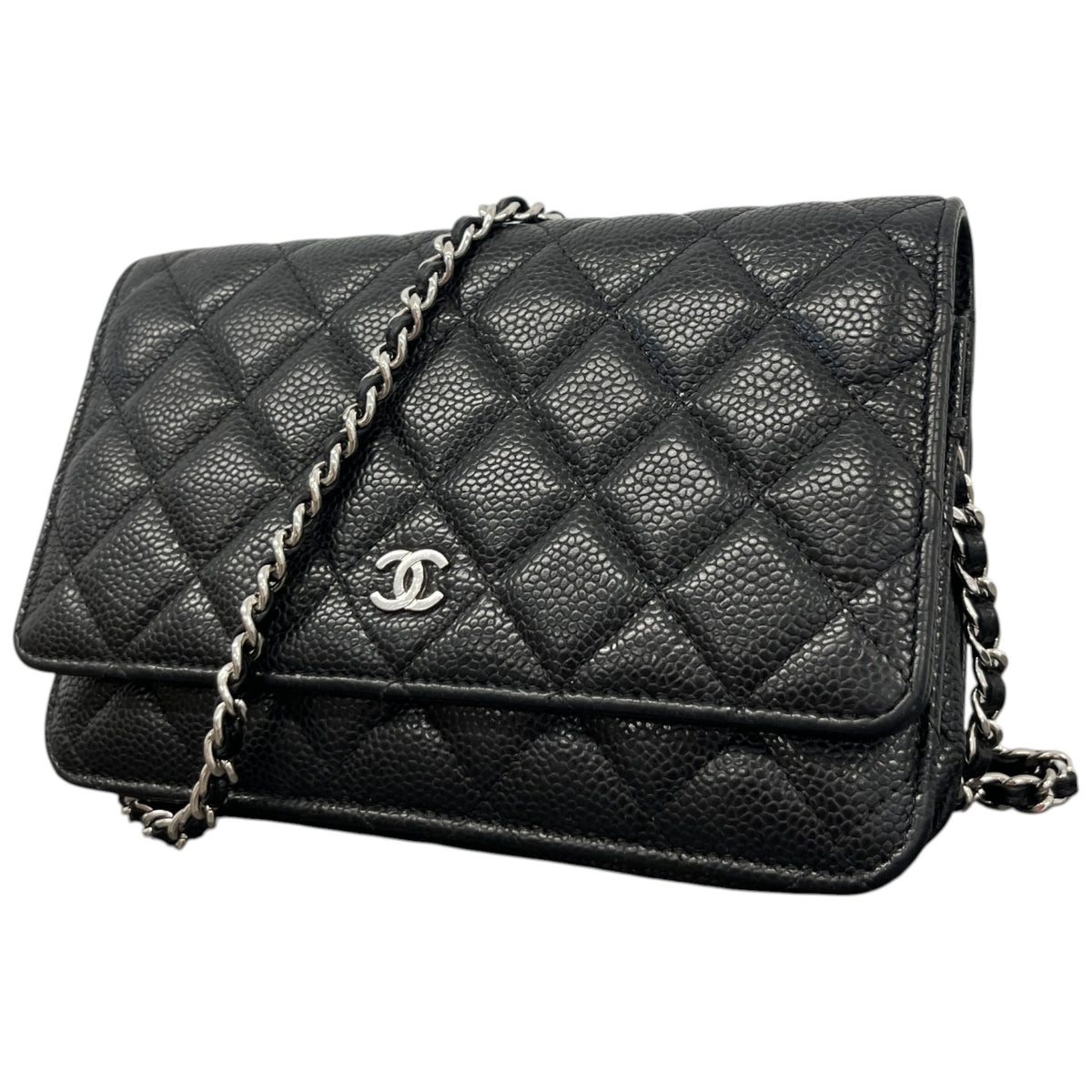 Women's Classic Wallet On Chain Crossbody Bag Black - Photo 5