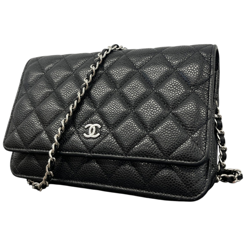 Women's Classic Wallet On Chain Crossbody Bag Black