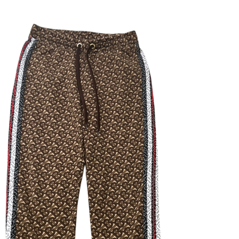 Men's Raine TB Monogram Stripe Joggers Brown Size W31