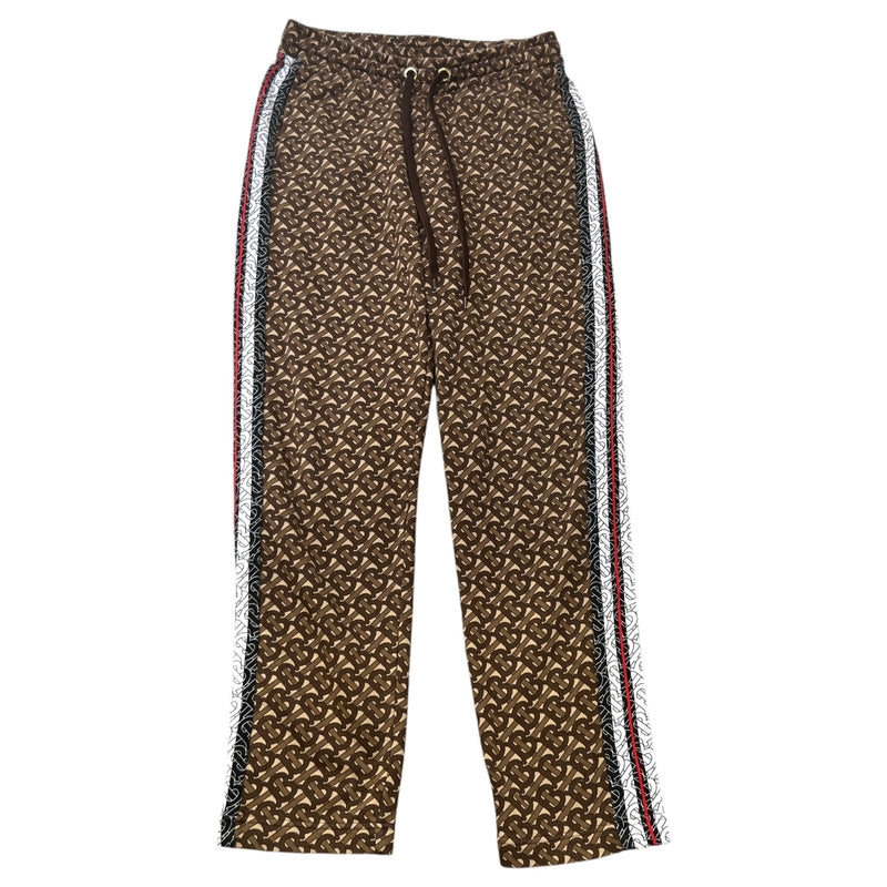 Men's Raine TB Monogram Stripe Joggers Brown Size W31