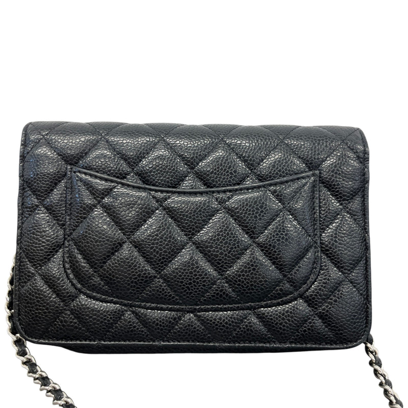 Women's Classic Wallet On Chain Crossbody Bag Black