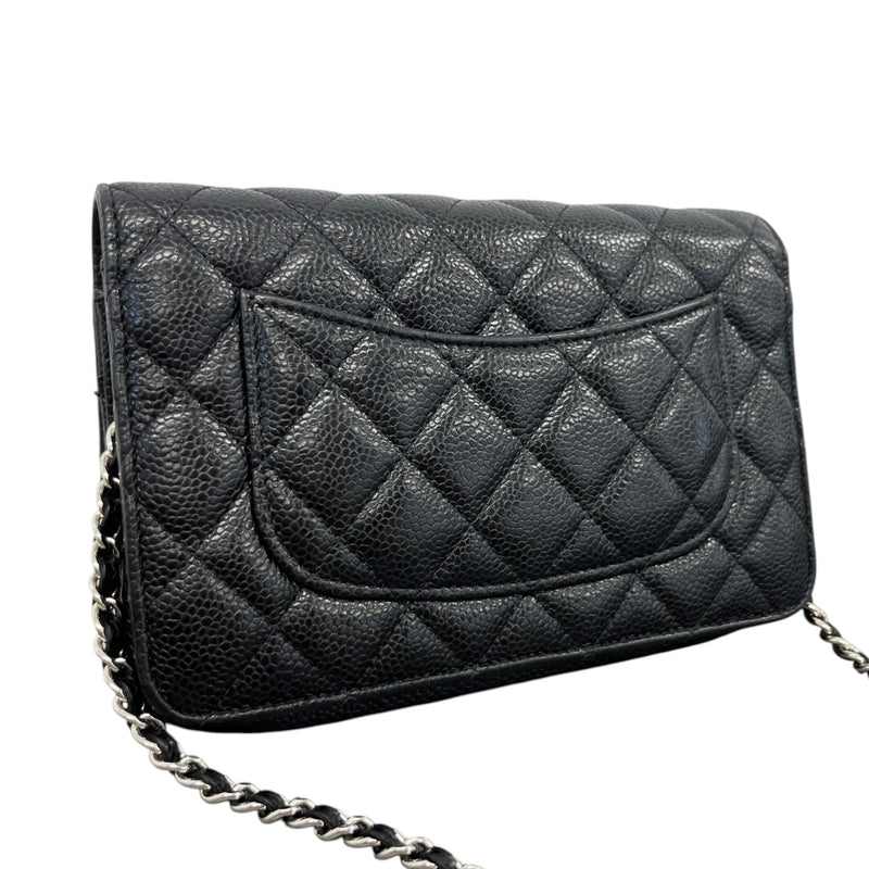 Women's Classic Wallet On Chain Crossbody Bag Black