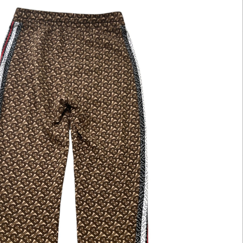 Men's Raine TB Monogram Stripe Joggers Brown Size W31