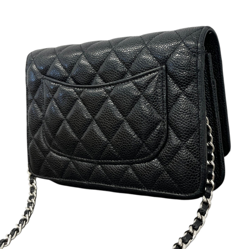 Women's Classic Wallet On Chain Crossbody Bag Black