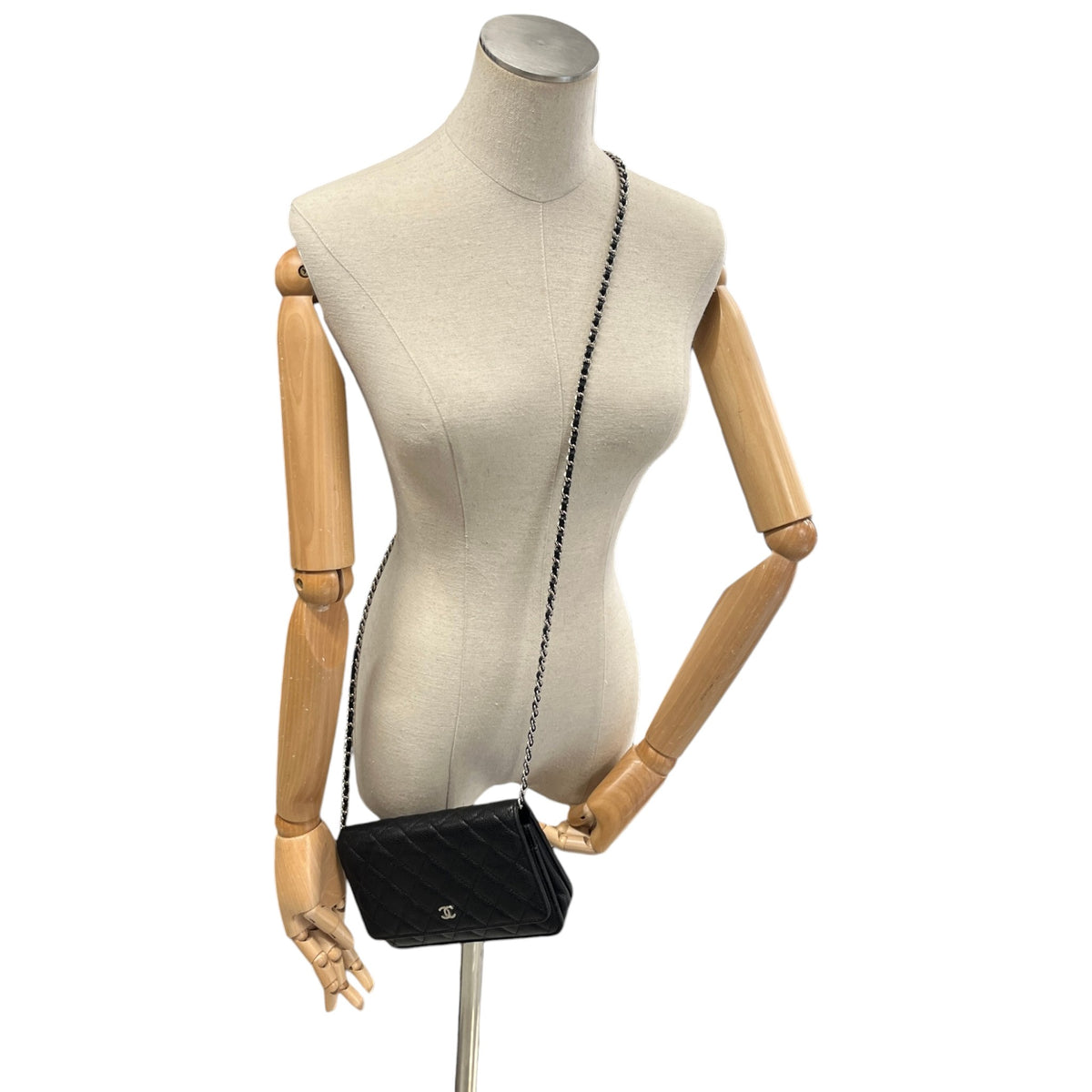 Women's Classic Wallet On Chain Crossbody Bag Black - Photo 2