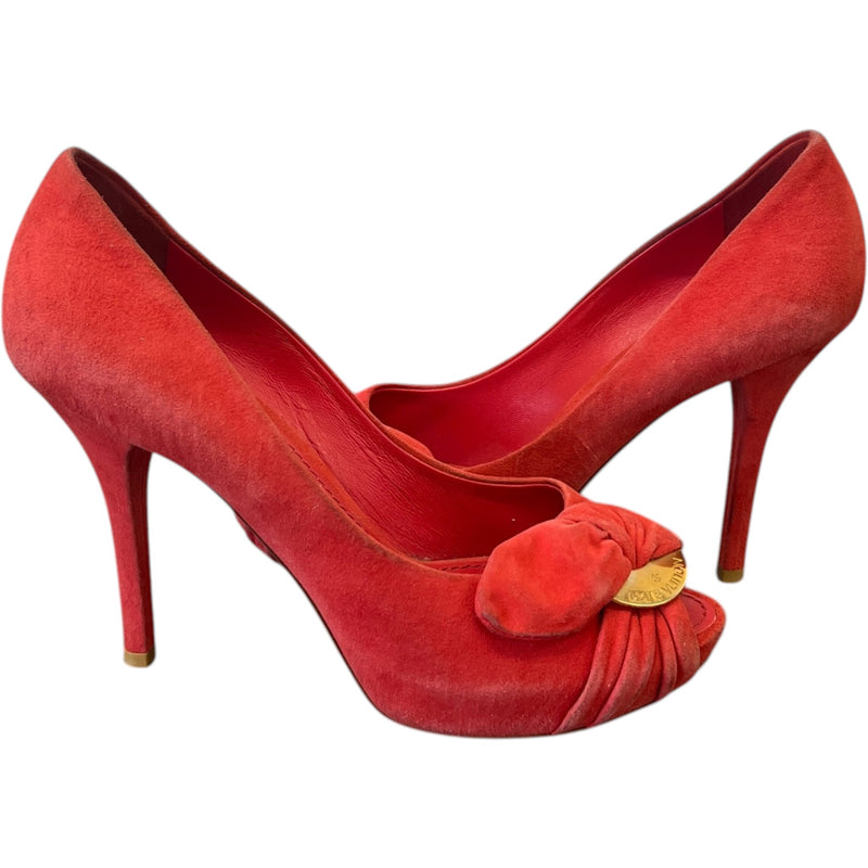 Women's Catania Peep Toe Heels Red Size UK 3 / EU 36