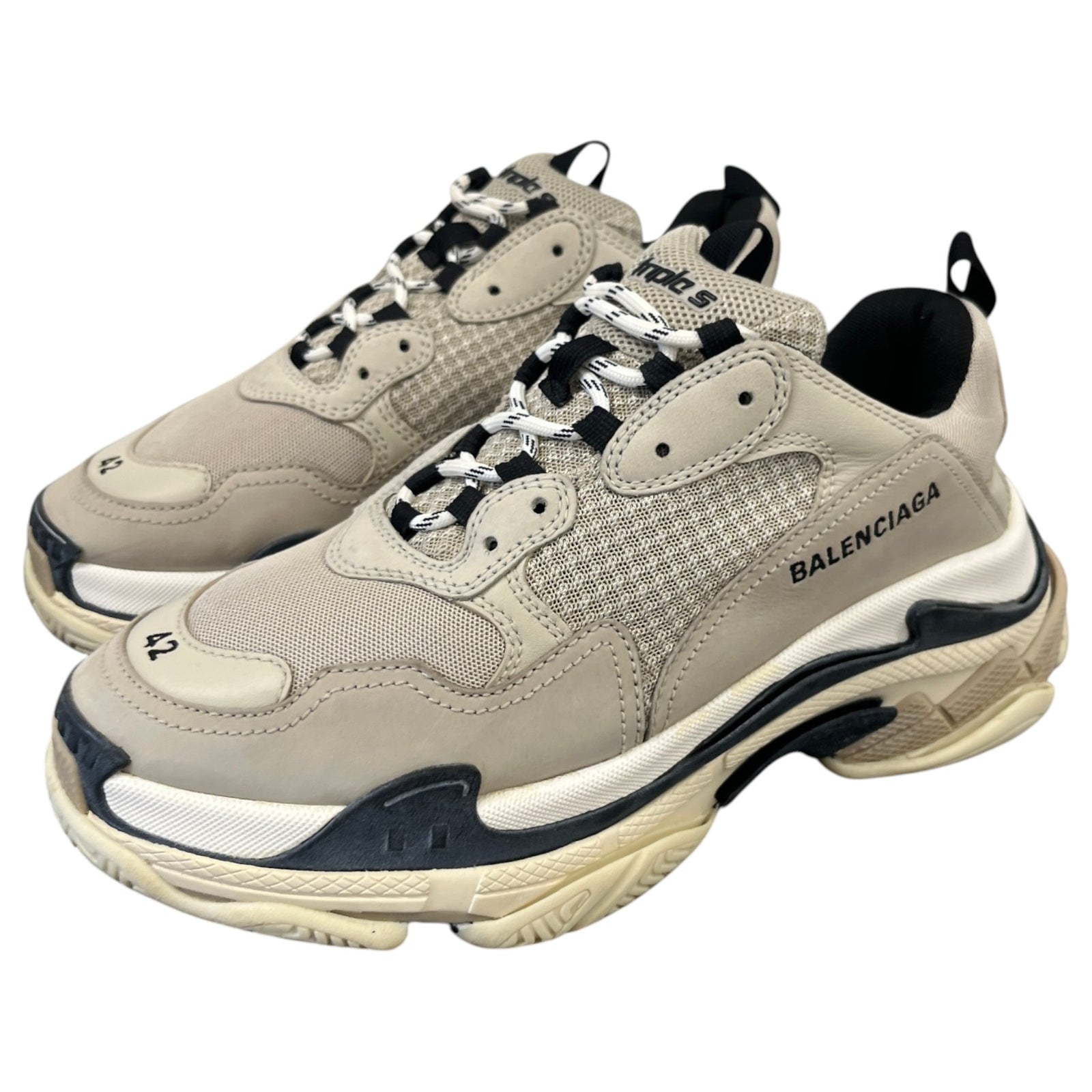 Men's Triple S Slides Beige Size EU 42 / UK 8 - Photo 9