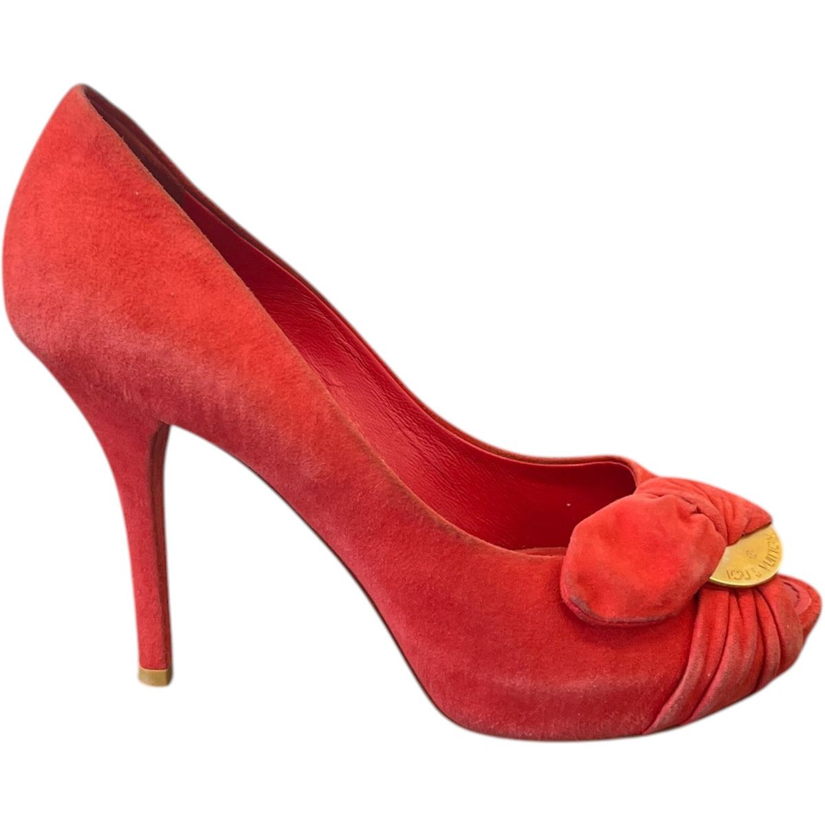 Women's Catania Peep Toe Heels Red Size UK 3 / EU 36 - Photo 1