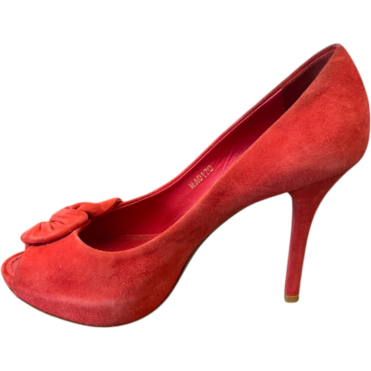 Women's Catania Peep Toe Heels Red Size UK 3 / EU 36 - Photo 2