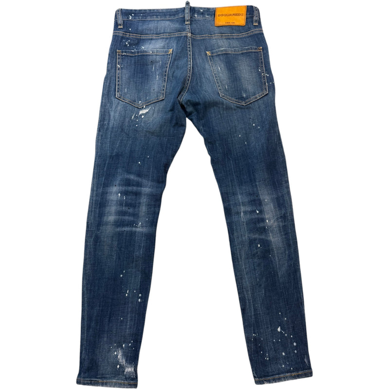 Men's Skater Distressed Jeans Blue Size S / W30
