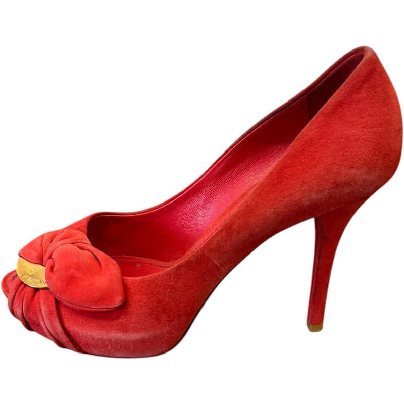 Women's Catania Peep Toe Heels Red Size UK 3 / EU 36