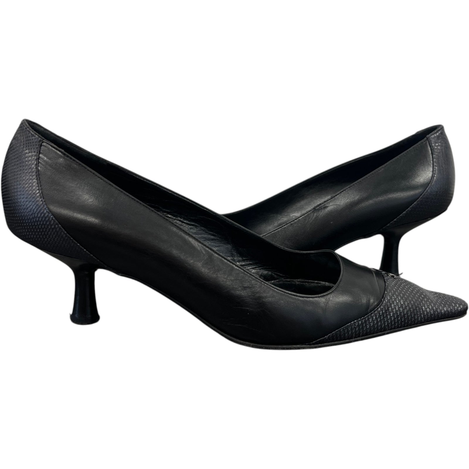 Women's Cc Snake Cap Kitten Heels Black Size EU 38 / UK 5 - Photo 3