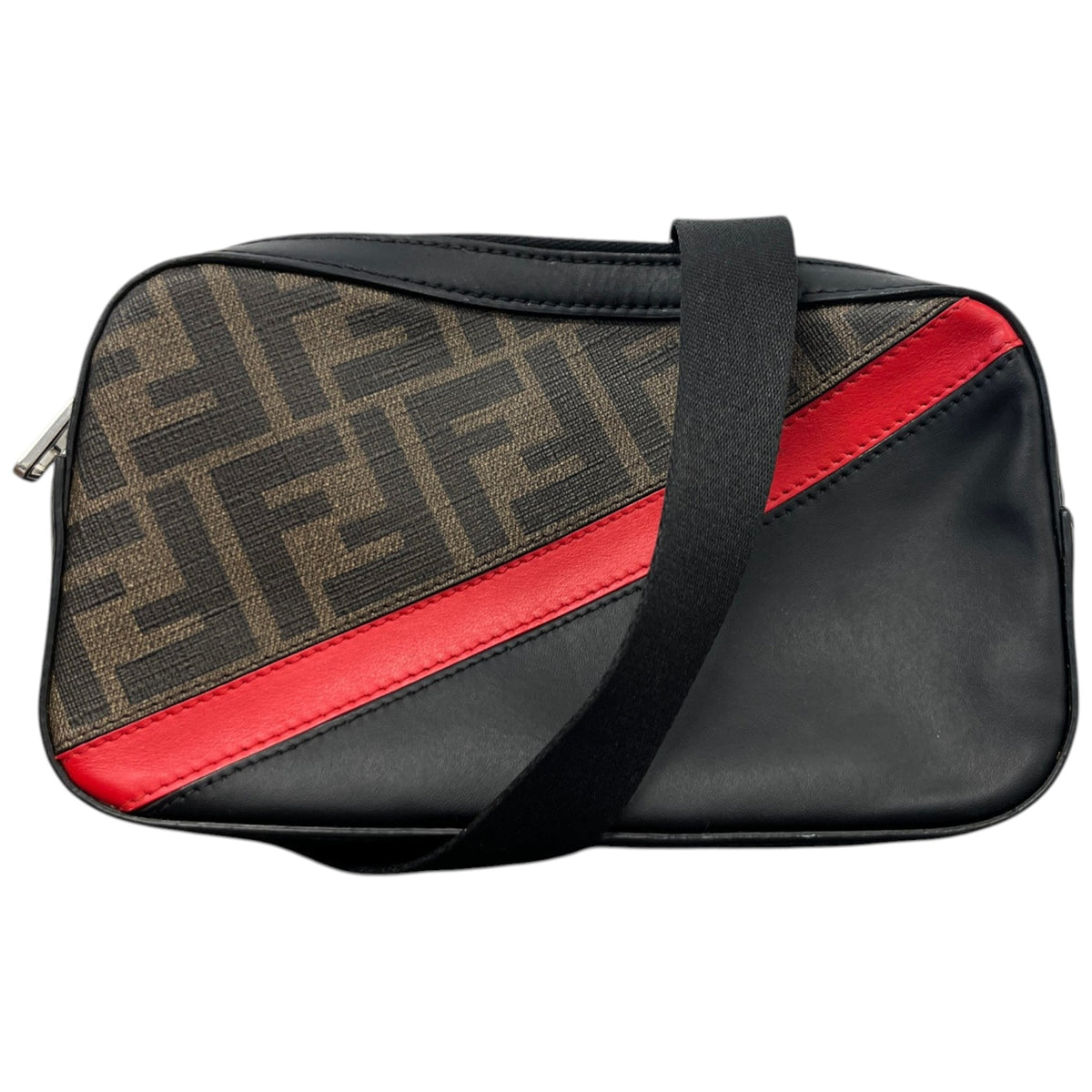 Men's FF Logo Messenger Bag Black - Photo 1