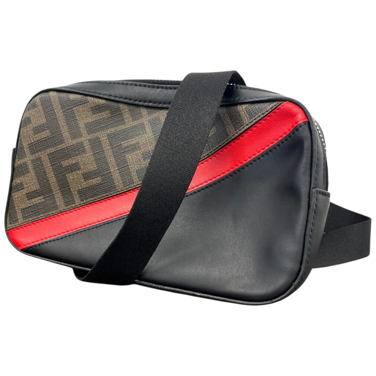 Men's FF Logo Messenger Bag Black - Photo 4