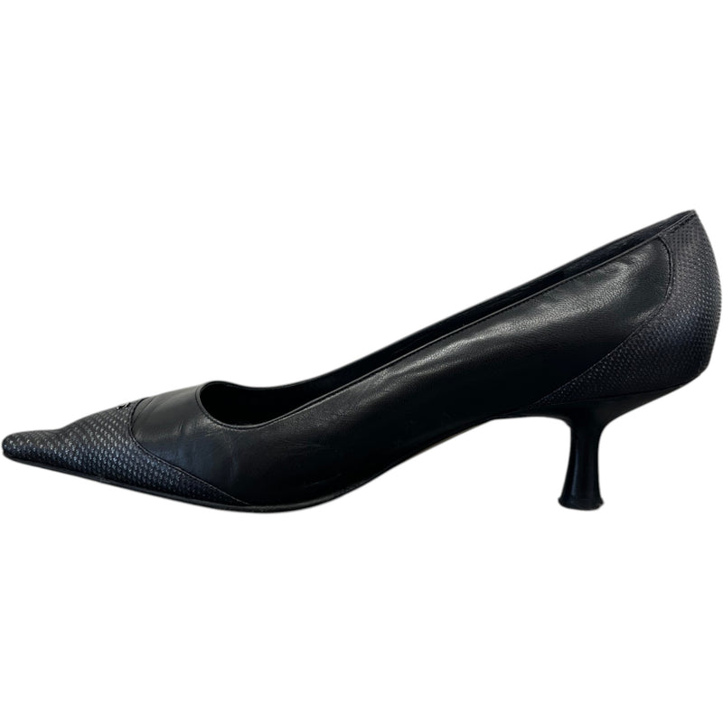 Women's Cc Snake Cap Kitten Heels Black Size EU 38 / UK 5
