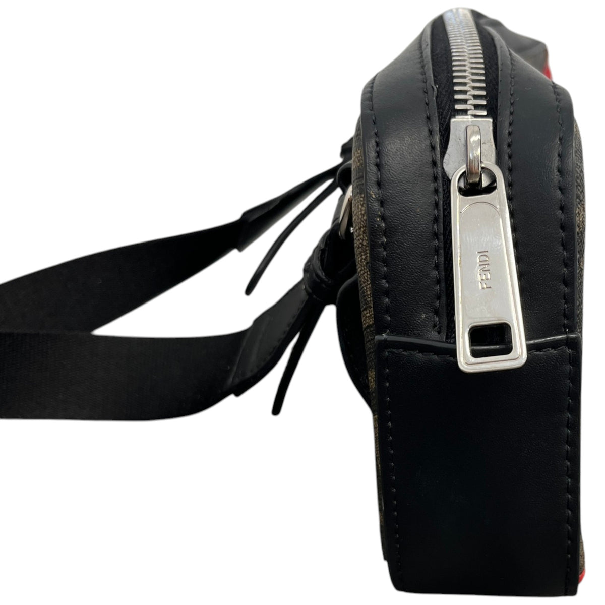 Men's FF Logo Messenger Bag Black - Photo 5