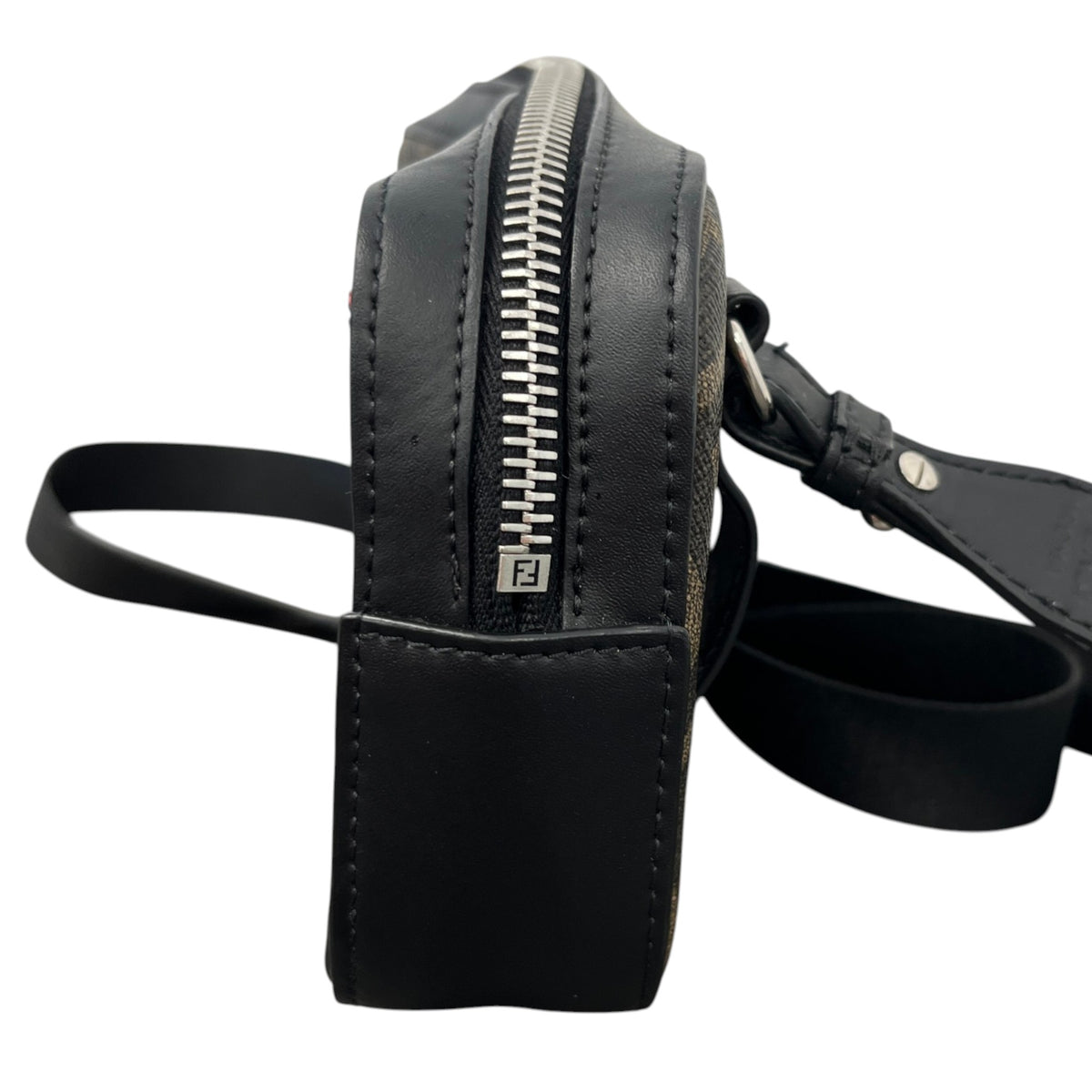 Men's FF Logo Messenger Bag Black - Photo 6