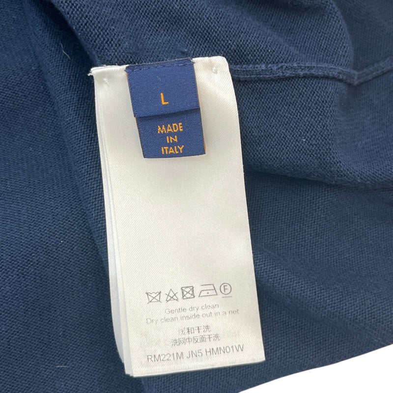 Men's X Nigo Intarsia Jacquard Heart T-Shirt Navy Size L