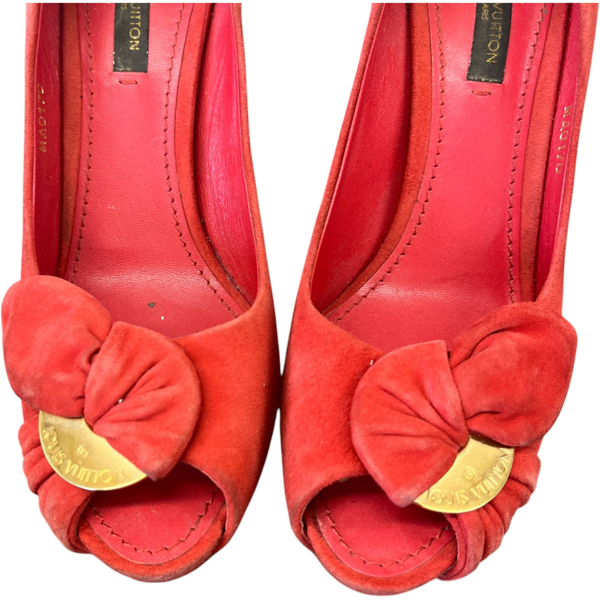 Women's Catania Peep Toe Heels Red Size UK 3 / EU 36 - Photo 9