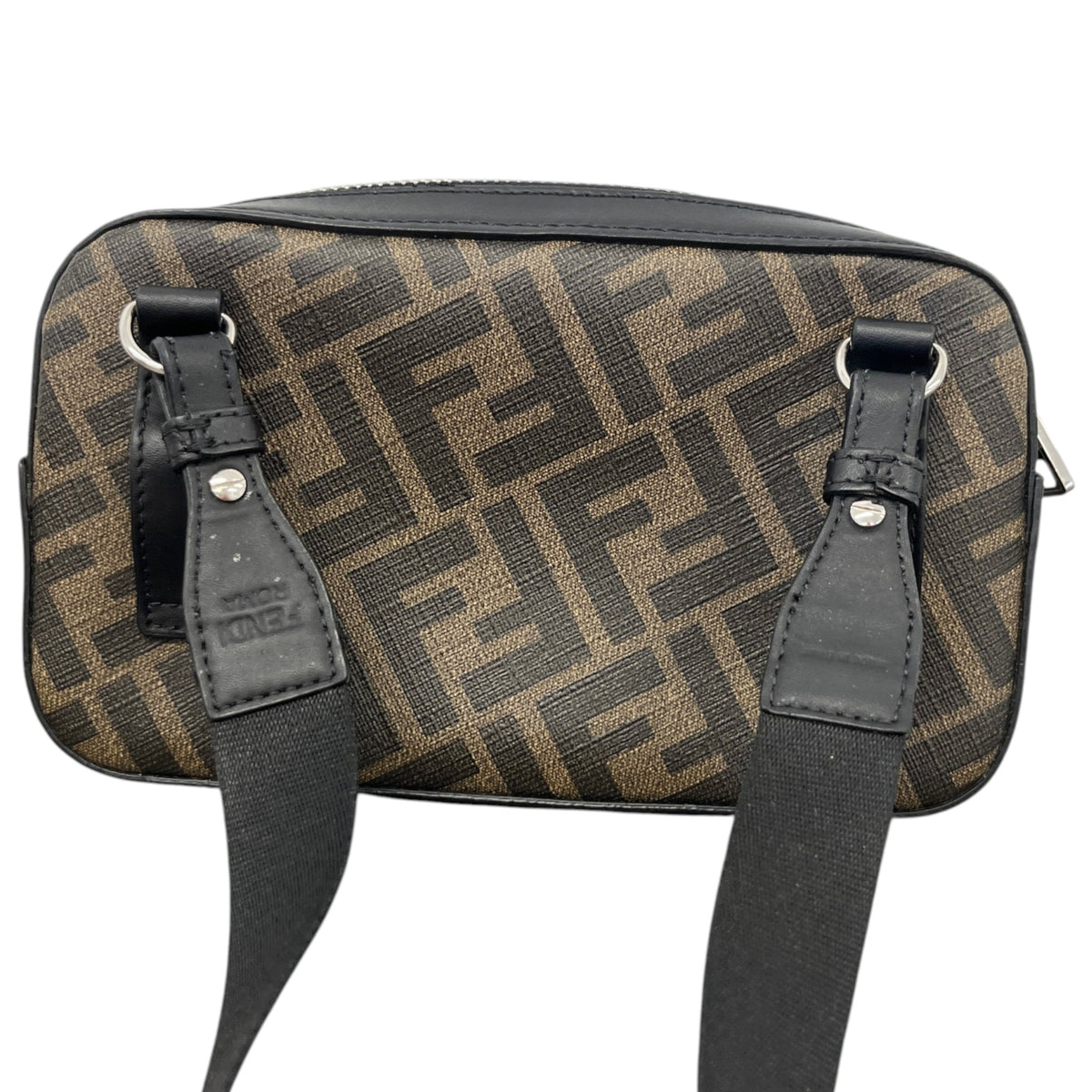 Men's FF Logo Messenger Bag Black - Photo 2