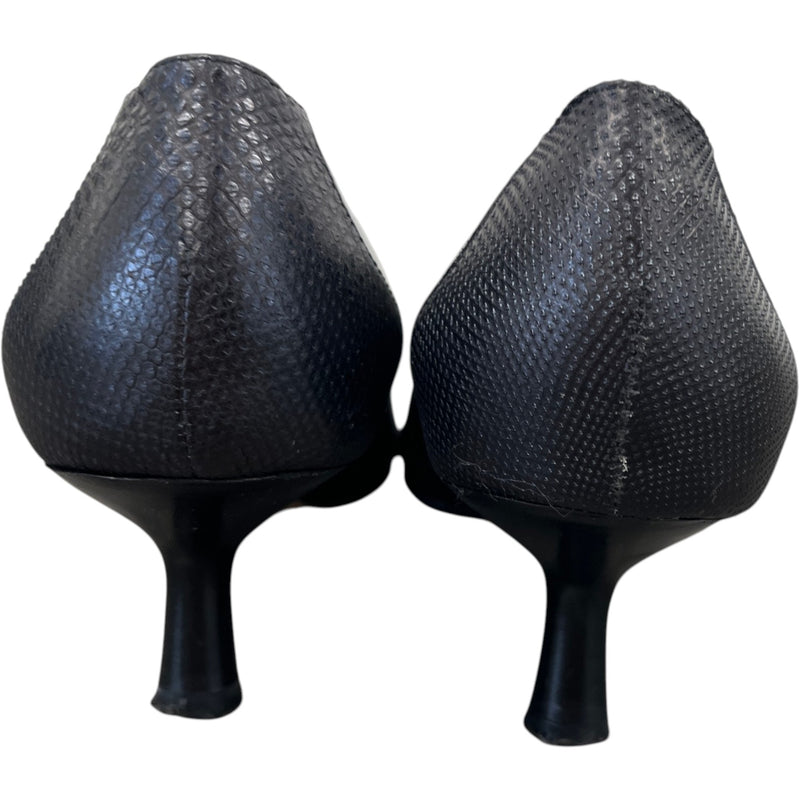 Women's Cc Snake Cap Kitten Heels Black Size EU 38 / UK 5