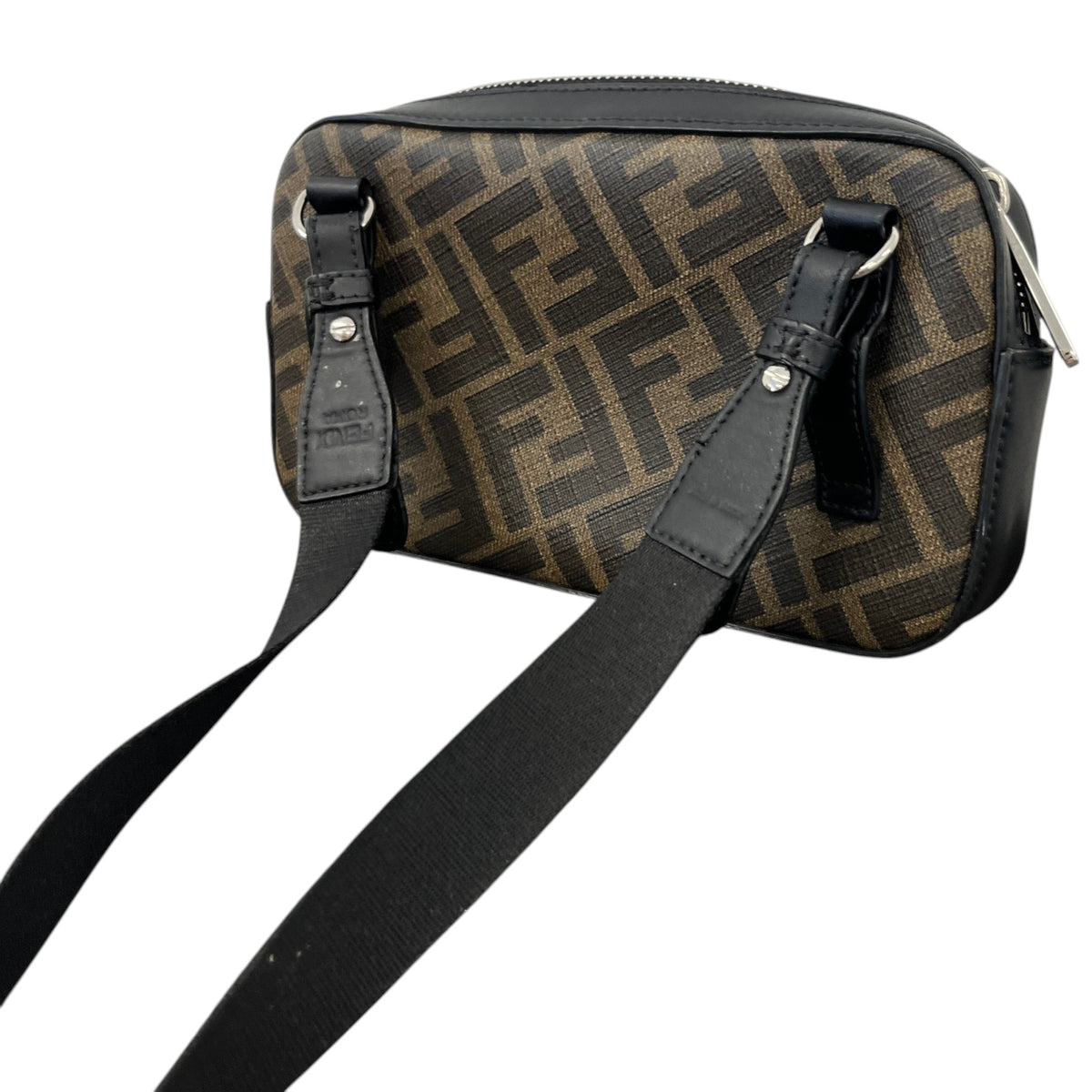 Men's FF Logo Messenger Bag Black - Photo 8