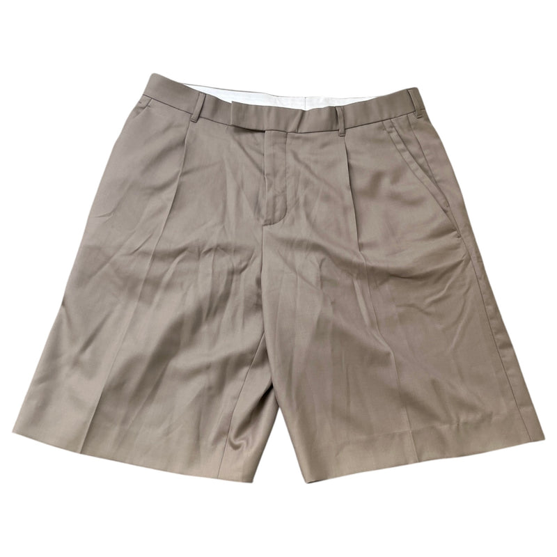 Men's Tapered Suit Shorts Beige Size XL / W36