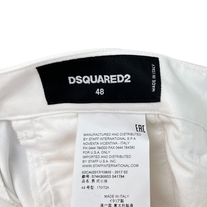Men's Plaque Logo Trousers White Size IT 48 / UK 32
