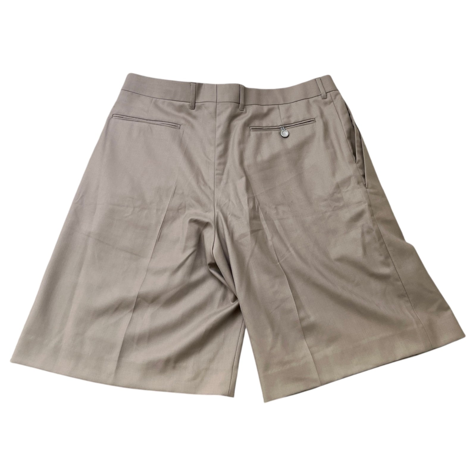 Men's Tapered Suit Shorts Beige Size XL / W36 - Photo 2
