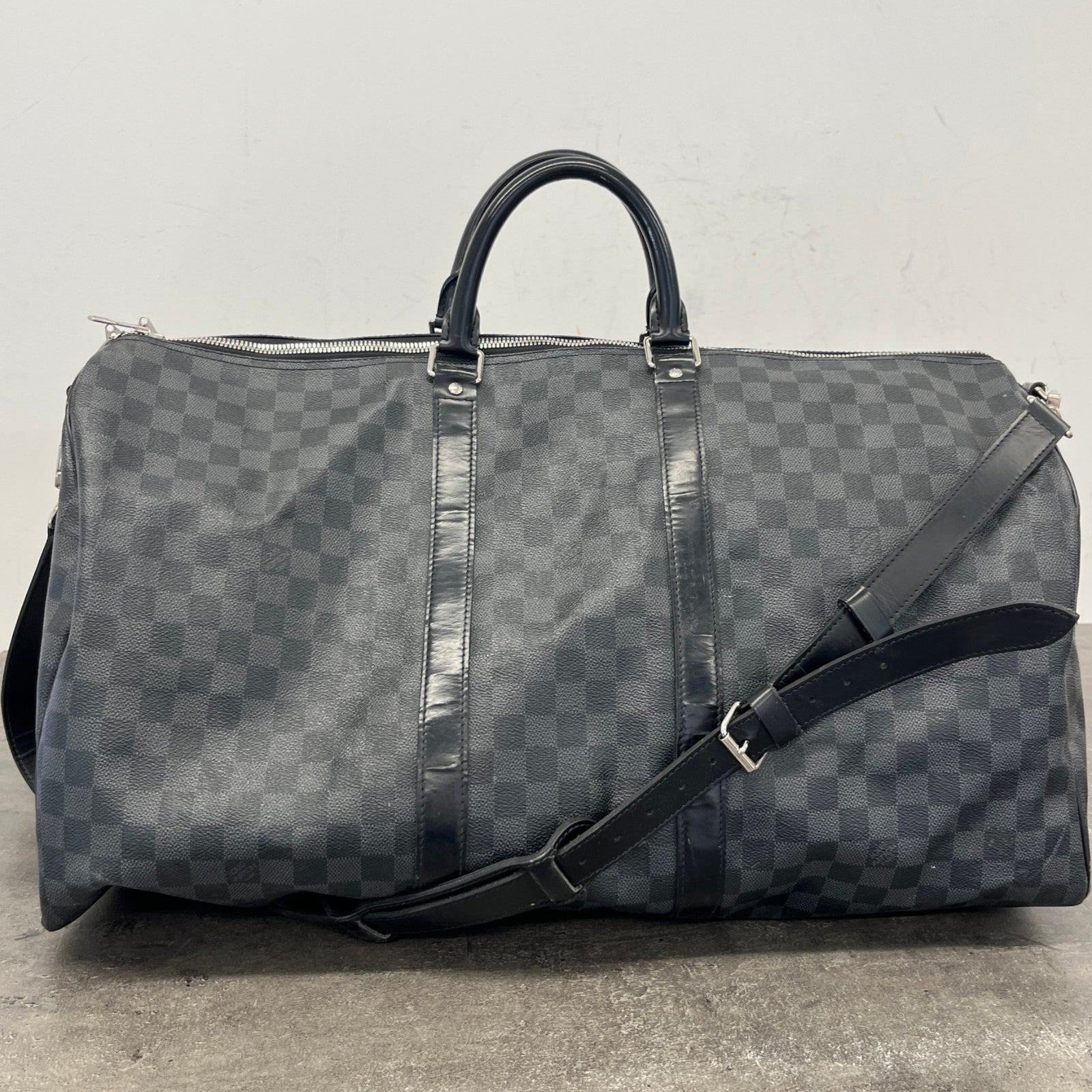 Men's Monogram Eclipse Keepall Bandoulière 55 Bag Black - Photo 13