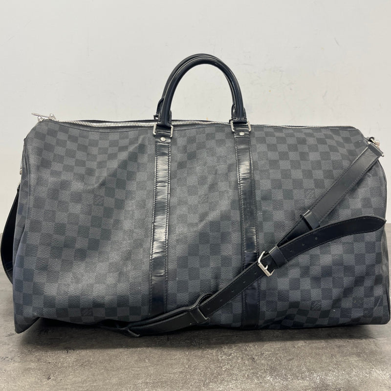 Men's Monogram Eclipse Keepall Bandoulière 55 Bag Black