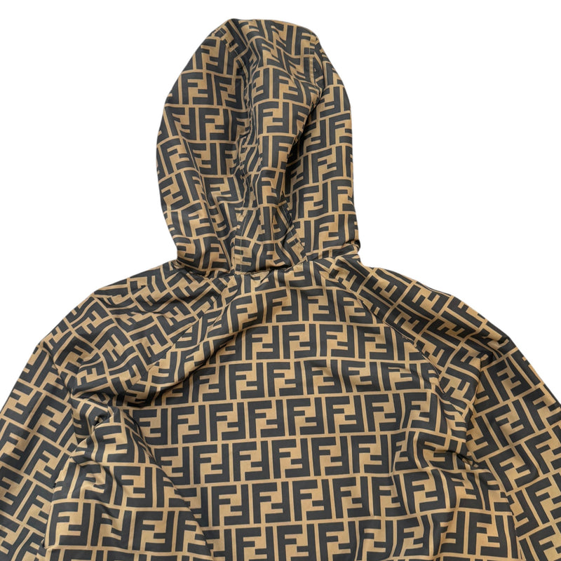 Girl's FF Motif Reversible Windbreaker Brown Size 12 years
