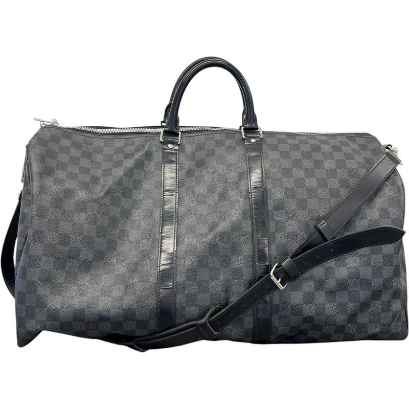 Men's Monogram Eclipse Keepall Bandoulière 55 Bag Black