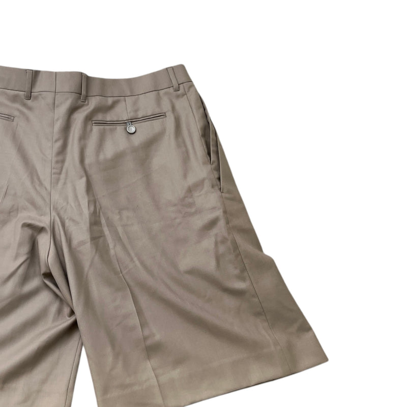 Men's Tapered Suit Shorts Beige Size XL / W36