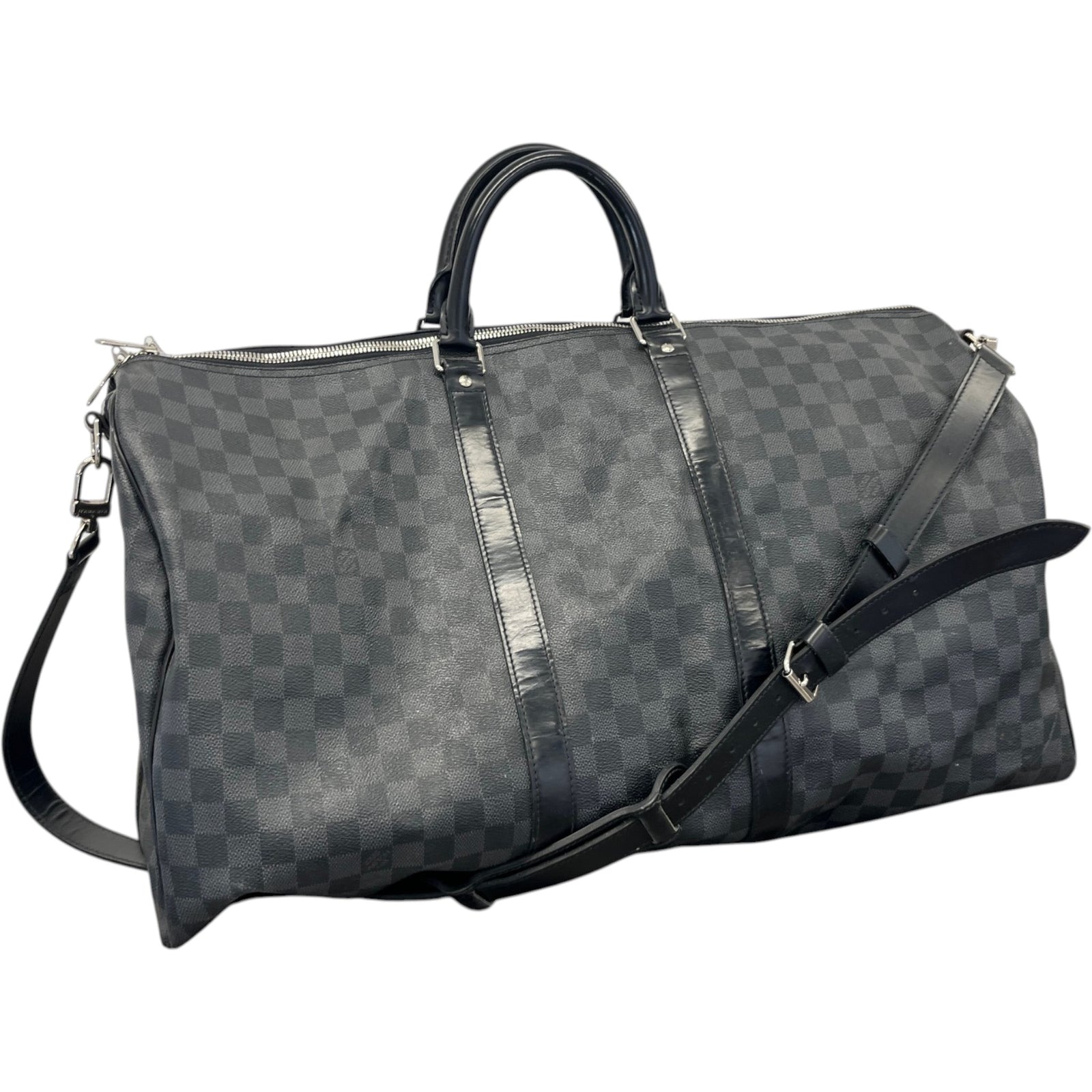 Men's Monogram Eclipse Keepall Bandoulière 55 Bag Black - Photo 4