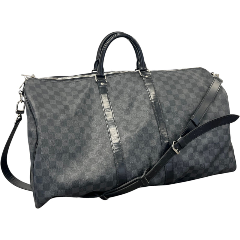 Men's Monogram Eclipse Keepall Bandoulière 55 Bag Black