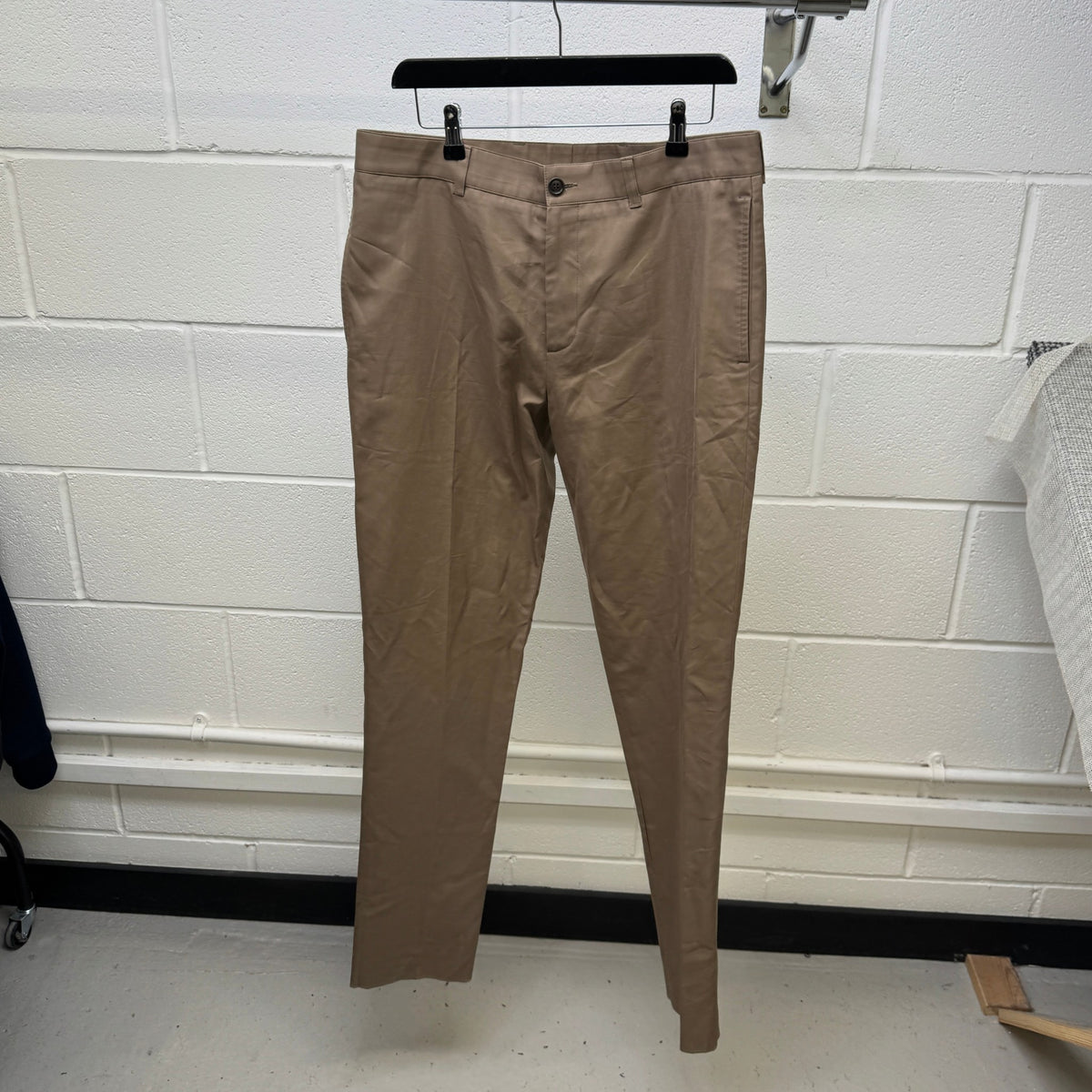 Men's Embroidered Logo Trousers Brown Size L / W34 - Photo 9