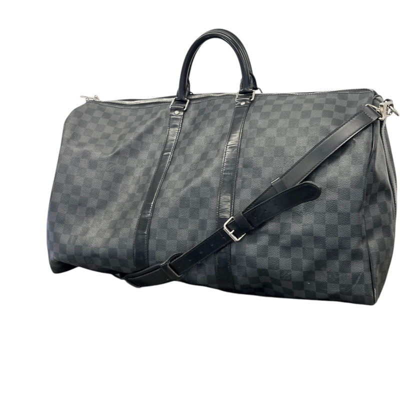 Men's Monogram Eclipse Keepall Bandoulière 55 Bag Black