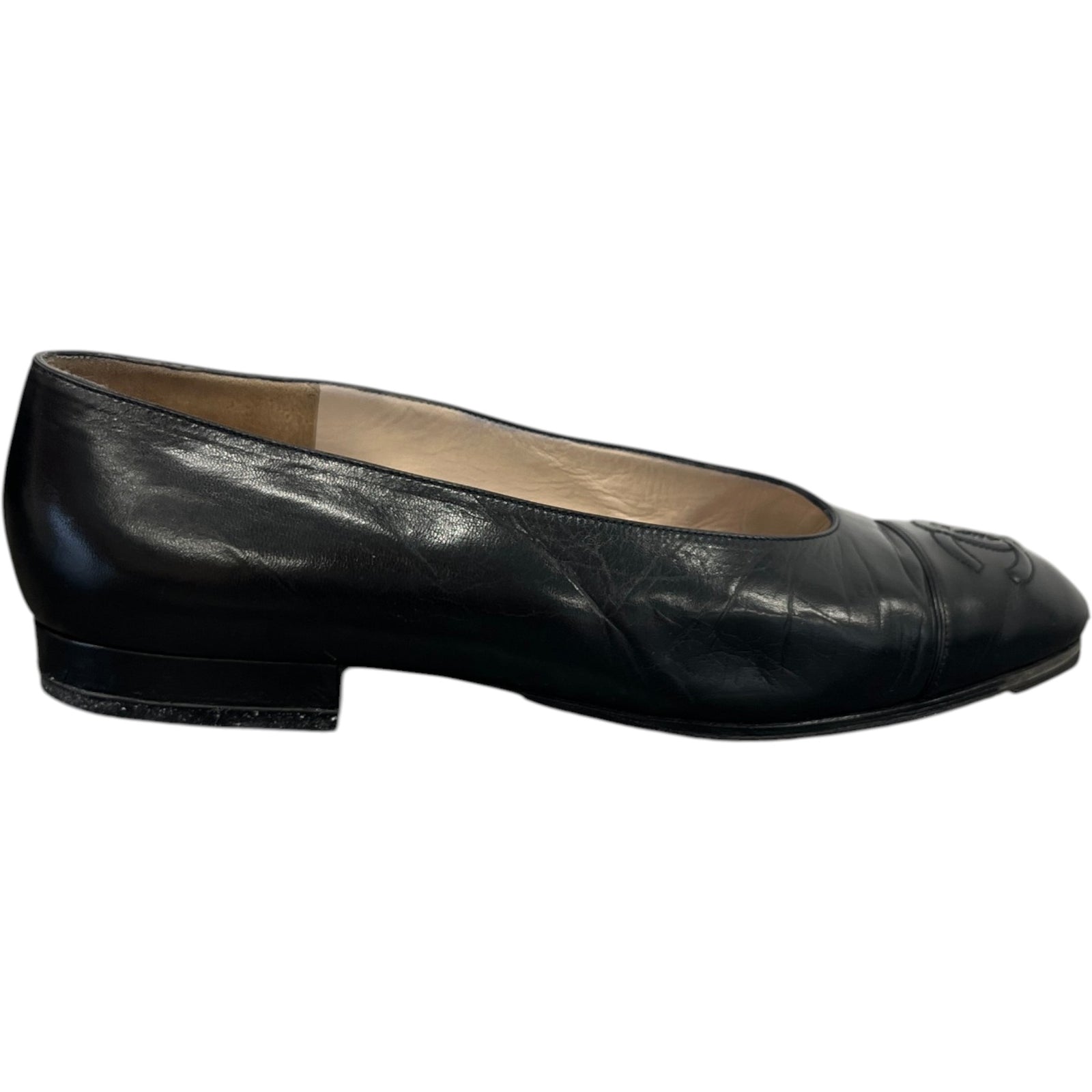 Women's Cc Cap Toe Chunky Heel Mules Black Size EU 38 / UK 5 - Photo 1