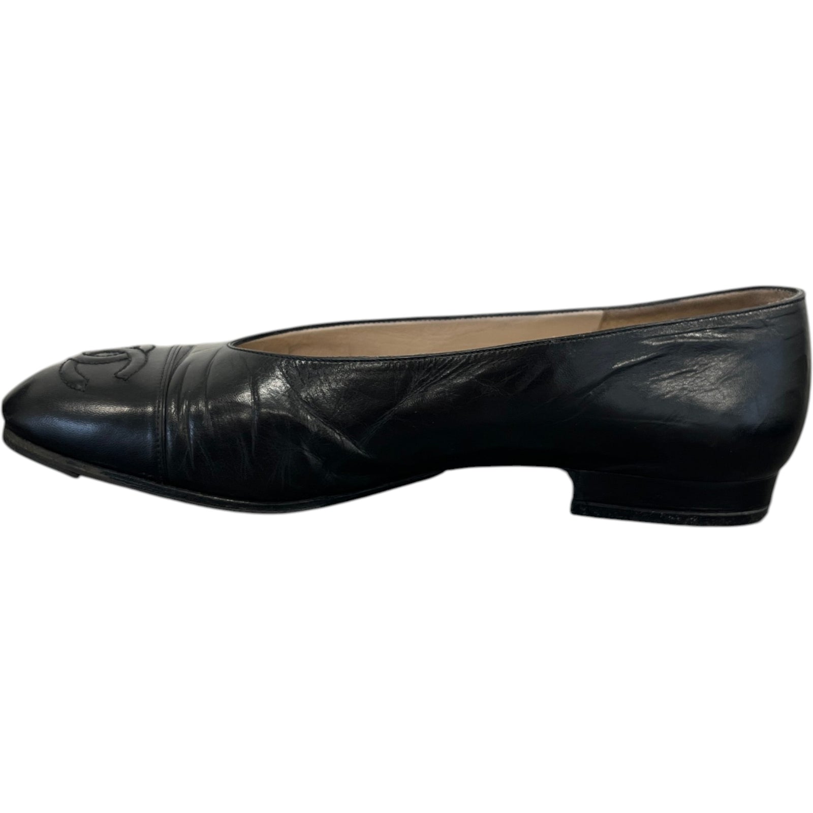 Women's Cc Cap Toe Chunky Heel Mules Black Size EU 38 / UK 5 - Photo 2