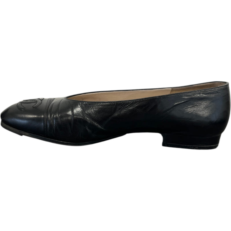 Women's Cc Cap Toe Chunky Heel Mules Black Size EU 38 / UK 5