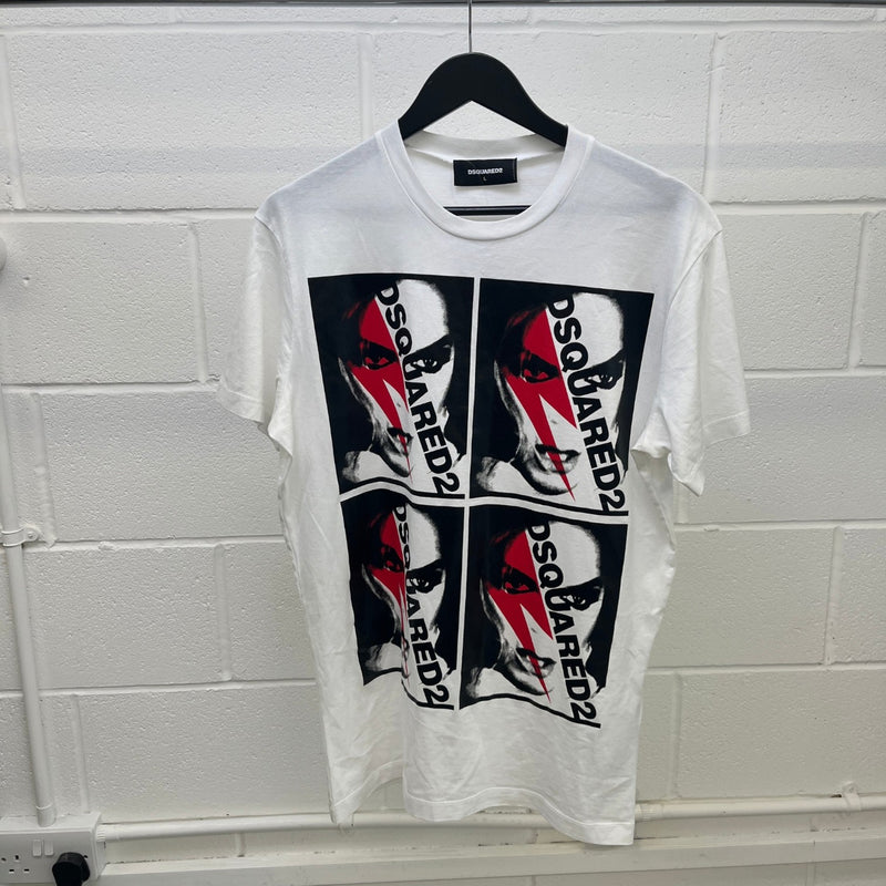 Men's David Bowie T-Shirt White Size L
