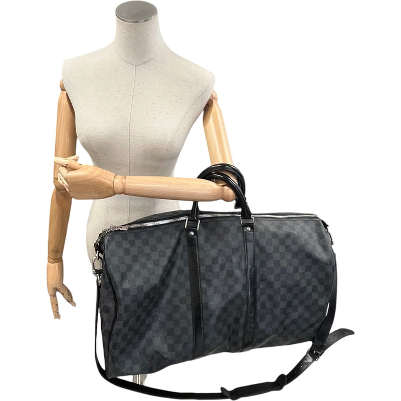 Men's Monogram Eclipse Keepall Bandoulière 55 Bag Black