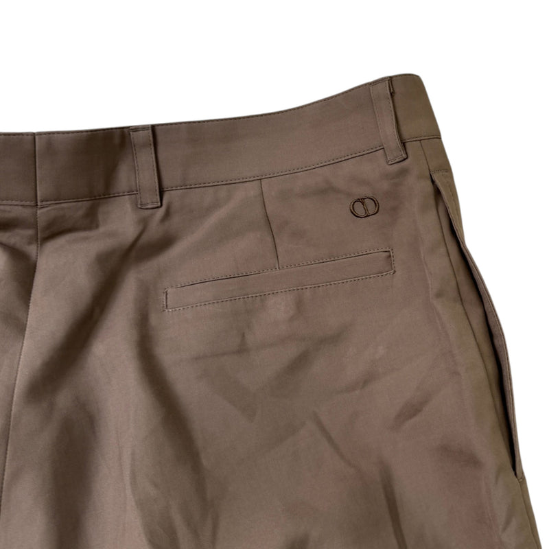 Men's Embroidered Logo Trousers Brown Size L / W34