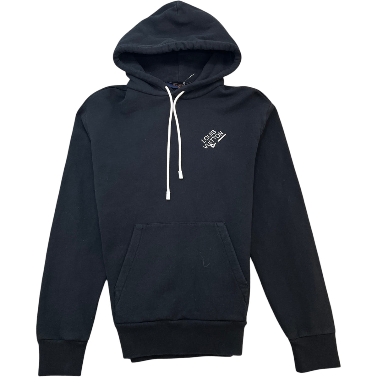 Men's Embroidered Logo Hoodie Black Size S - Photo 1