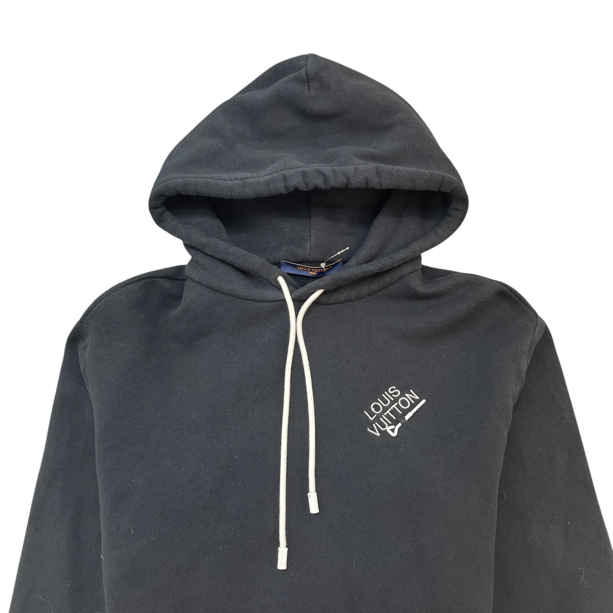 Men's Embroidered Logo Hoodie Black Size S - Photo 5