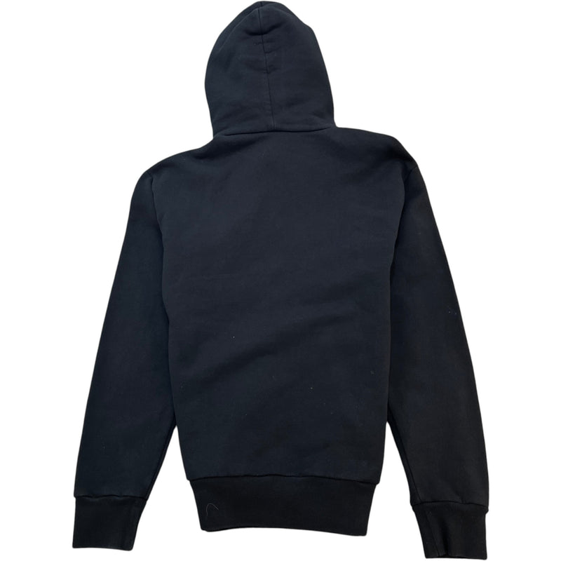 Men's Embroidered Logo Hoodie Black Size S