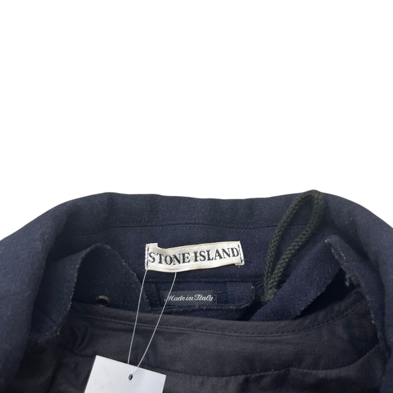 Men's Wool Pea Coat Down Jacket Navy Size M