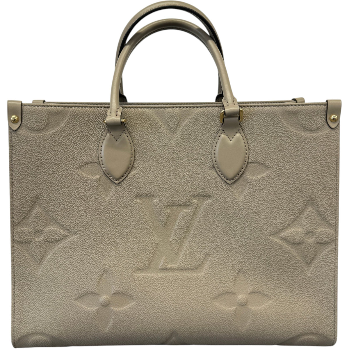 Women's Monogram OnTheGo MM Handbag Beige - Photo 1